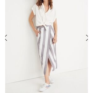 Madewell Striped Overlay Skirt XL